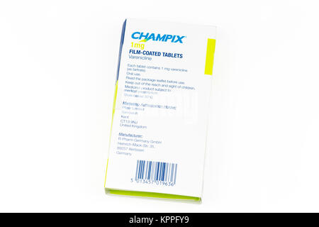 Packet of Champix Tablets Varenicline Stock Photo - Alamy