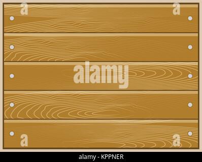 Wood board isolated on white background. Vector wooden banner, surface plank hardwood with copy space illustration Stock Vector