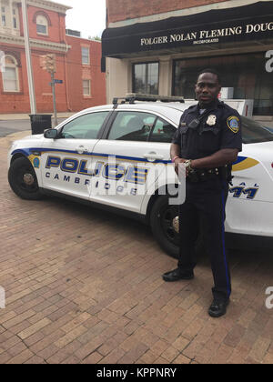 Senior Airman Yannick Adjei works as a traditional guardsman with the 212th Engineering and Installation Squadron, 102nd Intelligence Wing, Otis Air National Guard Base, Mass. As a civilian he's an officer with the Cambridge Md. police department. Stock Photo