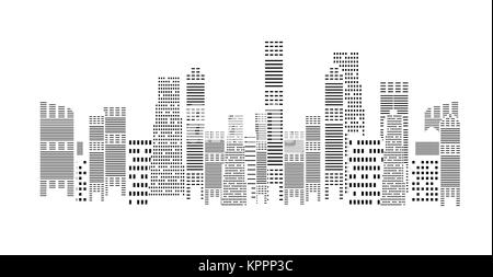 Silhouette City Background. Vector Illustration Stock Vector