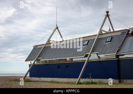 RNLI Aldeburgh Lifeboat Station. Aldeburgh English coastal town in Suffolk, UK Stock Photo