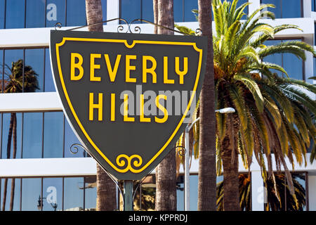 Famous Beverly Hills sign in Los Angeles Stock Photo