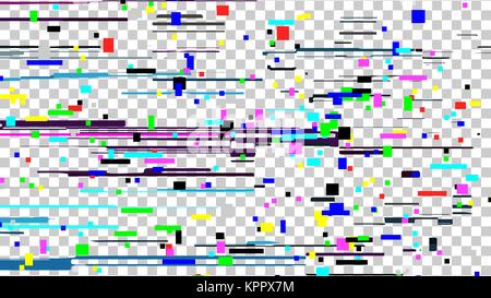 Glitch Noise Texture Vector. Broken Transmission. Introduction And The End Of The TV Programming. Descendant Network. Screen Defect Failure. Isolated On Transparent Background Illustration. Stock Vector