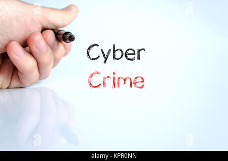 Cyber crime text concept Stock Photo