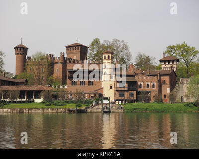 Medieval Castle in Turin Stock Photo
