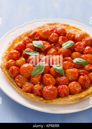 rustic cherry tomato tarte tatin Stock Photo