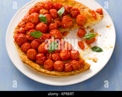 rustic cherry tomato tarte tatin Stock Photo