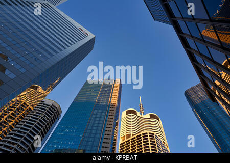 High rise buildings at Eagle Street Riverfront. Brisbane Quuensland Australia Stock Photo