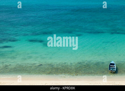 Crystalline waters in Bahia de las Aguilas, Pedernales Stock Photo