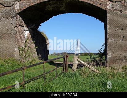 old railway bridge wesel Stock Photo