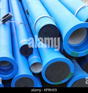 Blue Water Pipes Stock Photo