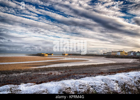 Winter morning, Donaghadee harbour on the Irish Sea coast, County Down, Northern Ireland Stock Photo