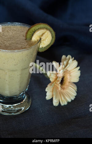 smoothie made from kiwi, bananas and orange juice Stock Photo