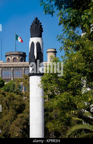 Ninos Heroes monument in Chapultepec Park, Mexico City, DF, Mexico, Stock Photo