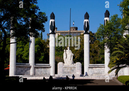 Ninos Heroes monument in Chapultepec Park, Mexico City, DF, Mexico, Stock Photo