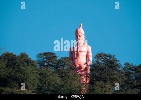 World's tallest Hanuman statue at Jakhu Temple, Shimla, Himachal Pradesh, India Stock Photo