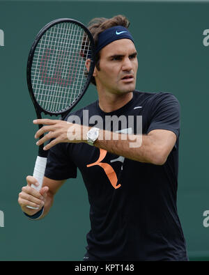 KEY BISCAYNE, FL - MARCH 18: Roger Federer at the Sony Open at Crandon Park Tennis Center on March 18, 2014 in Key Biscayne, Florida   People:  Roger Federer Stock Photo