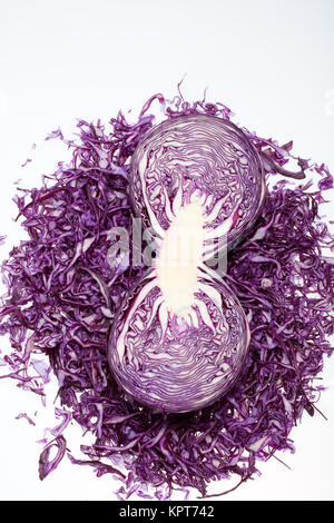 Red  Cabbage  on White Background Stock Photo