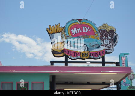 Restaurant Mr DZ In Kingman, June 22, 2017. Route 66, Kingman. Arizona USA, EEUU. Stock Photo