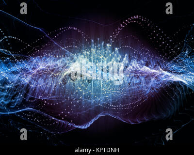 Wave Visualization series. Backdrop composed of sine waves and lights ...