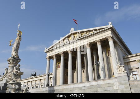 Â parliament vienna,parliament,parliament building,vienna,dr.-karl-renner-ring,ring road,greco-roman,the seat of government Stock Photo