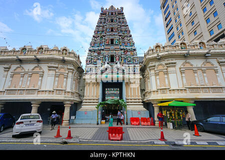 View of the Sri Mahamariamman Temple, the oldest Hindu temple in Kuala Lumpur, Malaysia Stock Photo