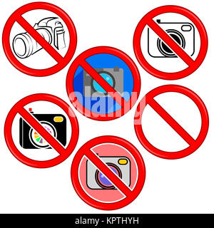 No Photo Camera Sign. No photo Icon Button. Stock Photo