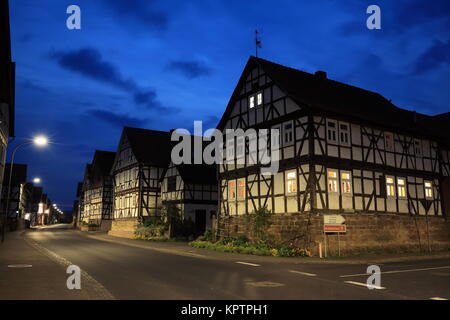 Historic half-timbered houses in Hesse