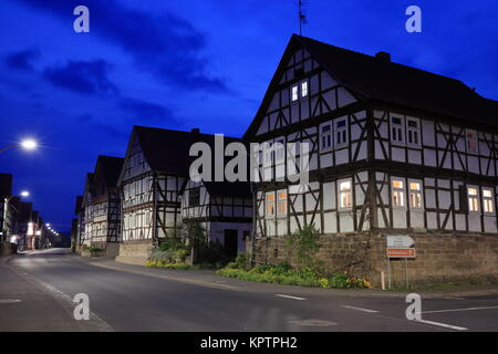 Historic half-timbered houses in Hesse