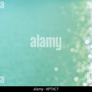 Bokeh lights abstract on green background Stock Photo