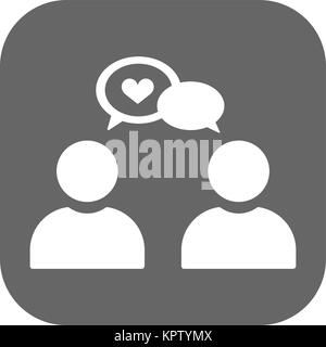 Poster Boy and girl dialog speech. Stock Vector