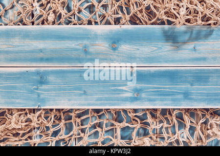 Overhead View Blue Fishing Nets Lying Stock Photo 1326486035