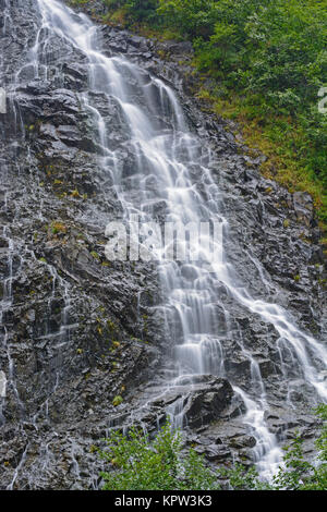 Hidden Falls in a narrow Canyon Stock Photo