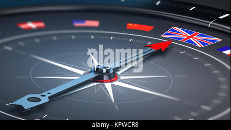 Focus on England - Concept Stock Photo