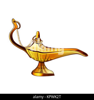 Aladdins Lamp Illustration Stock Photo