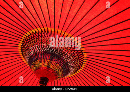 Close up of traditional Japanese red umbrella Stock Photo