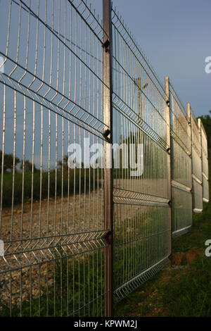 Welded wire fence. Stock Photo