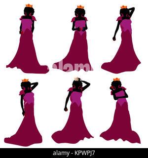 Evil queen illustration silhouette on a white background Stock Photo