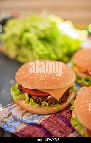 home made burgers Stock Photo