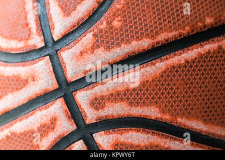 Closeup old basketball basket ball for texture Stock Photo