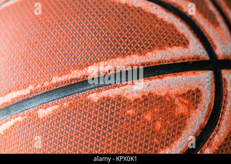 Old Basketball close up Stock Photo