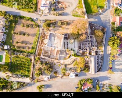 Aerial view of Medieval castle of Kolossi, Limassol, Cyprus Stock Photo