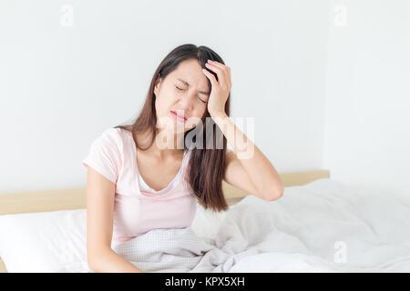Woman suffer from headache Stock Photo