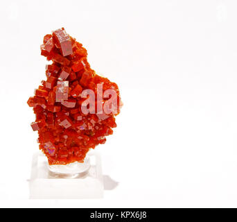 Red vanadinite Stock Photo