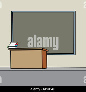 School Desk blackboard Stock Photo