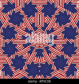 Usa Motif Grunge Style Pattern Stock Photo