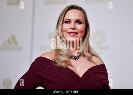 Former boxer Regina Halmich arrives at the Kurhaus for the election of 'Athlete of the year' in Baden-Baden, Germany, 17 December 2017. Photo: Uwe Anspach/dpa Stock Photo