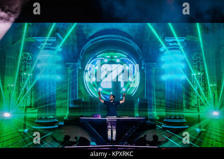 Tampa, USA. 16th Dec, 2017. Zedd performing at 93.3 FLZ's iHeartRadio Jingle Ball on December 16, 2017 at Amalie Arena in Tampa, Florida. Credit: The Photo Access/Alamy Live News Stock Photo