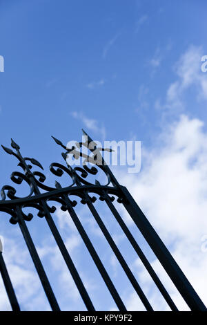 Opening a gate in a park