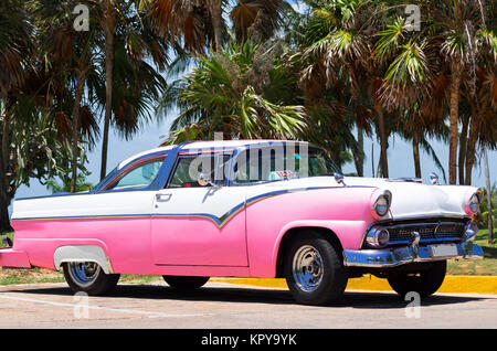 american classic car parked in havana cuba Stock Photo
